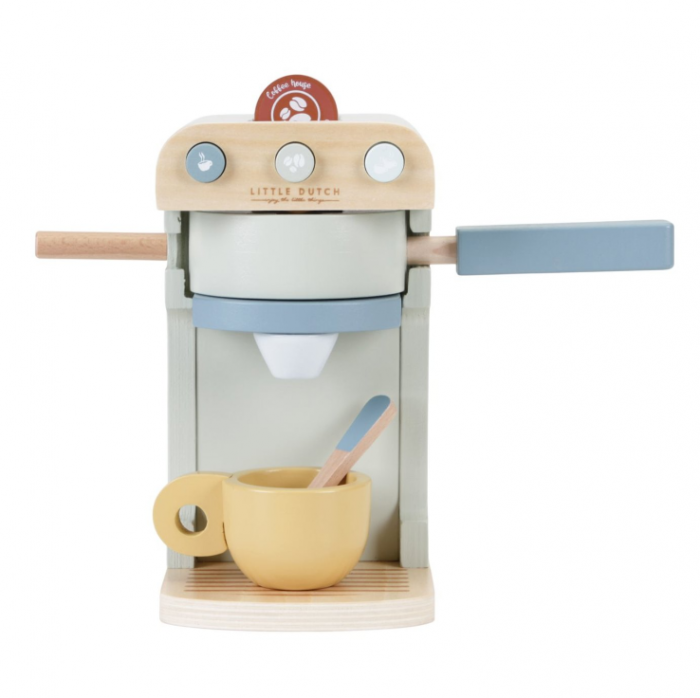 Cafetiera/Espressor de cafea din lemn, pentru copii, Little Dutch [3]