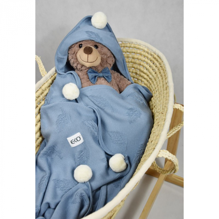 Paturica din Bambus, Eko, 80x80 cm, Jeans [3]