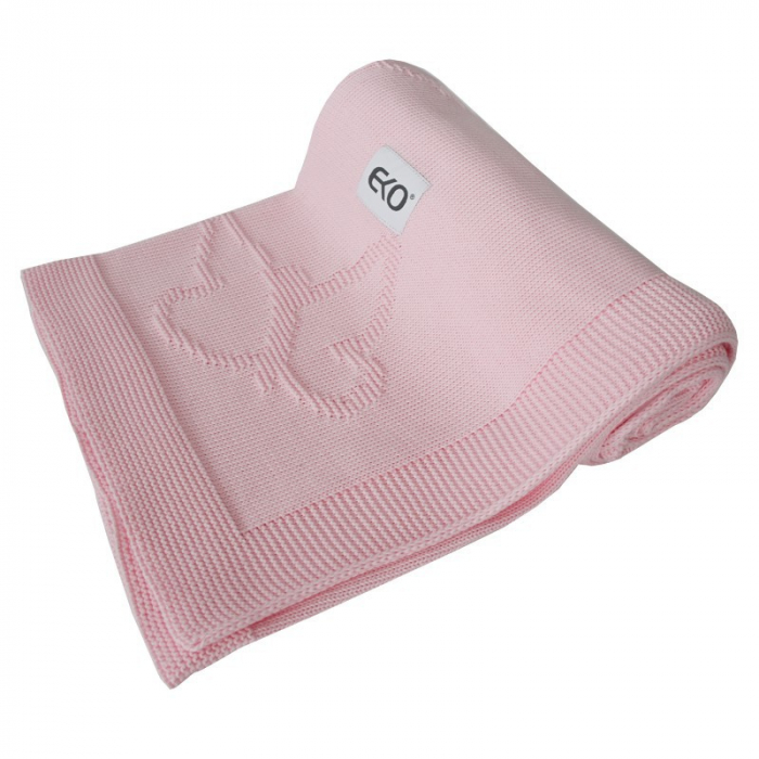 Paturica din Bumbac, Eko, 80x100 cm, Fluturasi, Pink [3]