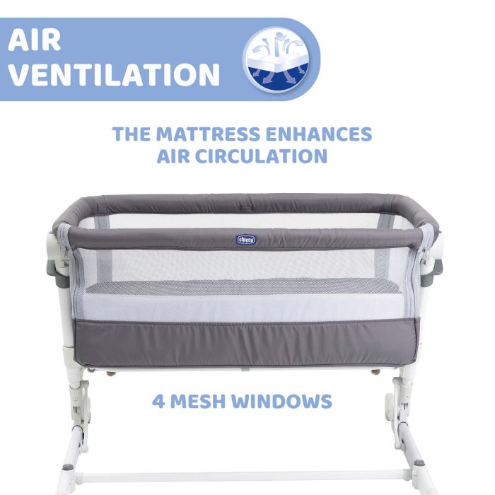 Patut atasabil Chicco Next2Me PopUp, Atmoshpere(Gri), 0luni+ [3]