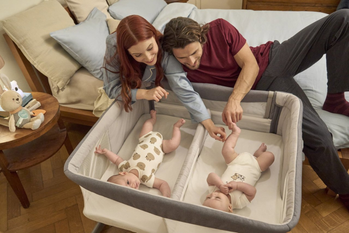 Patut atasabil pentru gemeni Chicco Next 2 Me Twins, MagnetGrey (Gri), 0luni+ [2]