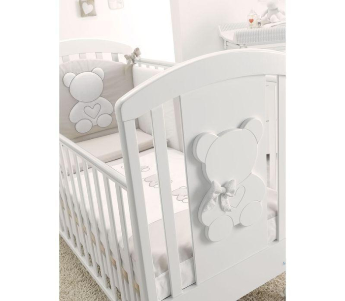 Patut Bebe Funky alb cu 2 laterale culisante Azzurra Design [2]