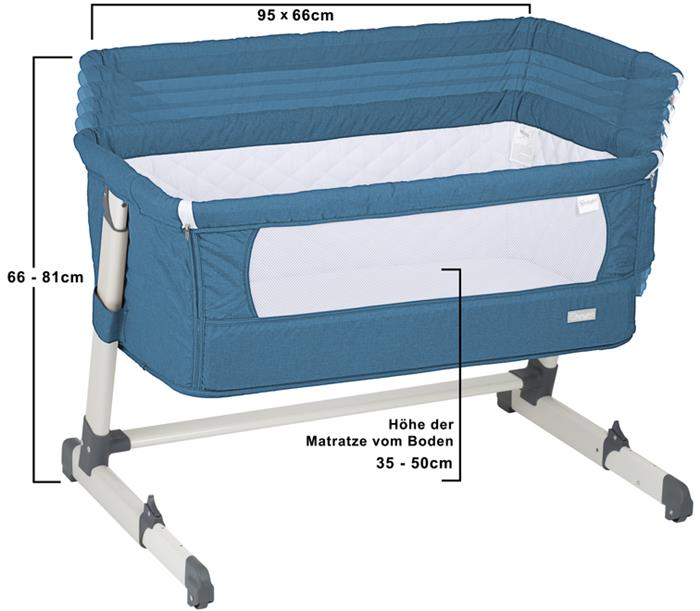 Patut co-sleeper 2 in 1 Together Turquoise Blue [4]