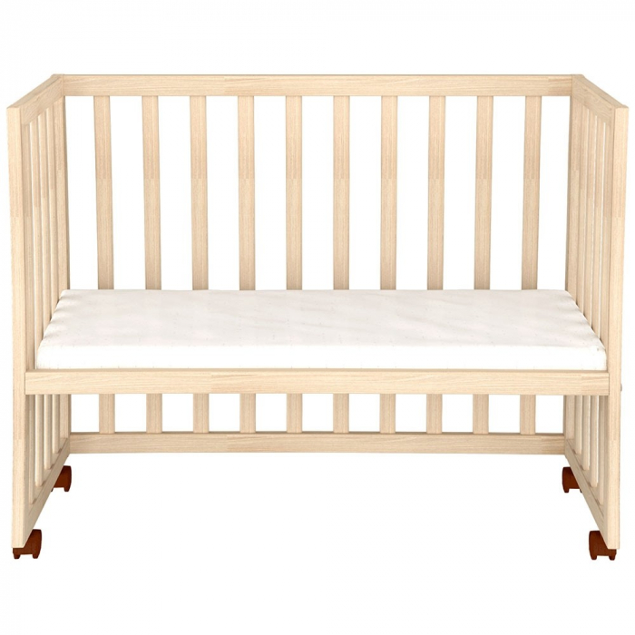 Patut copii din lemn co-sleeper 94x46 cm natur [7]