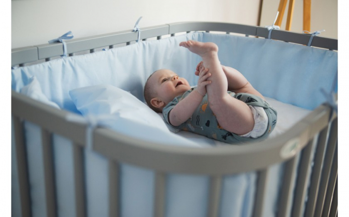 Patut din lemn masiv evolutiv 5 in 1 leagan-patut-birou-cosleeper-tarc de joaca - GREY [14]