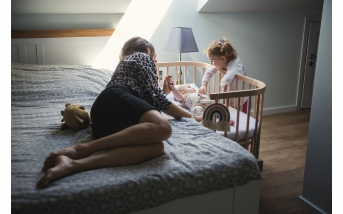 Patut din lemn masiv evolutiv 5 in 1 leagan-patut-birou-cosleeper-tarc de joaca - GREY [11]