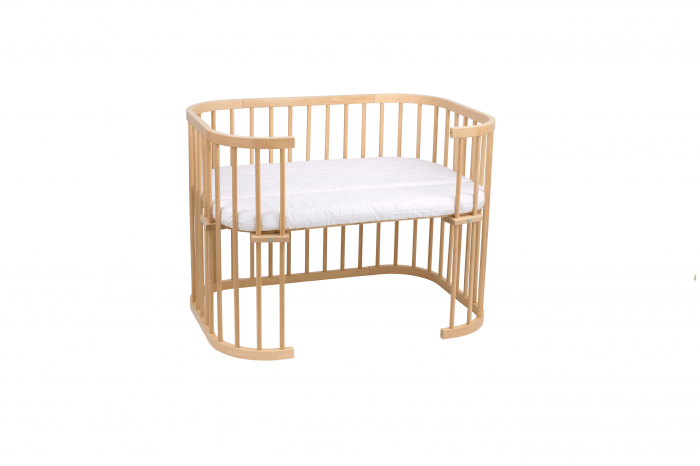 Patut din lemn masiv evolutiv 5 in 1 leagan-patut-birou-cosleeper-tarc de joaca - Natural [3]