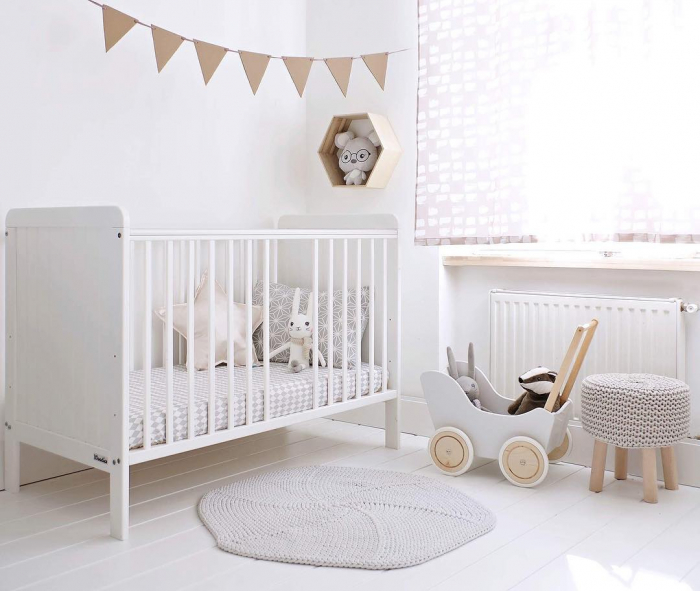 pat reglabil din lemn masiv pentru nou nascuti woodie [4]