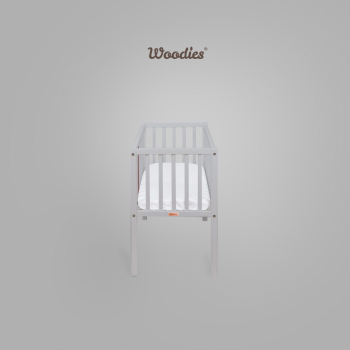 Patut mic, co-sleeping din lemn, Stardust Gri 90 x 40 cm Craft [2]