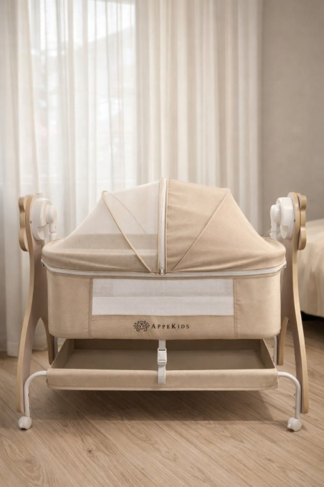 Patut Multifunctional cu leganare electrica, sunete si Bluetooth, AppeKids - Buggy [3]