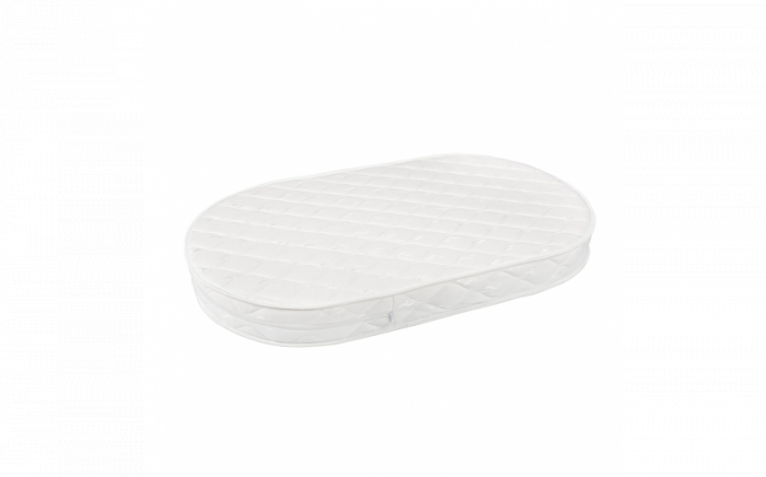 Patut Oval evolutiv din lemn 9 in 1 cu saltea -ALB-ce poate fi utilizat pana la 10 ani - [17]