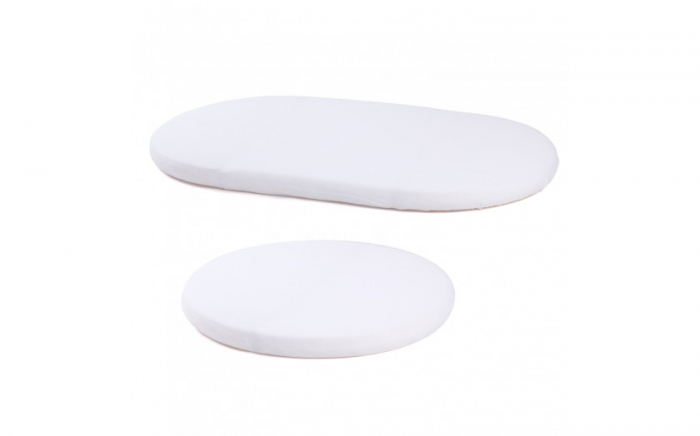 Patut Oval evolutiv din lemn 9 in 1 cu saltea -ALB-ce poate fi utilizat pana la 10 ani - [18]
