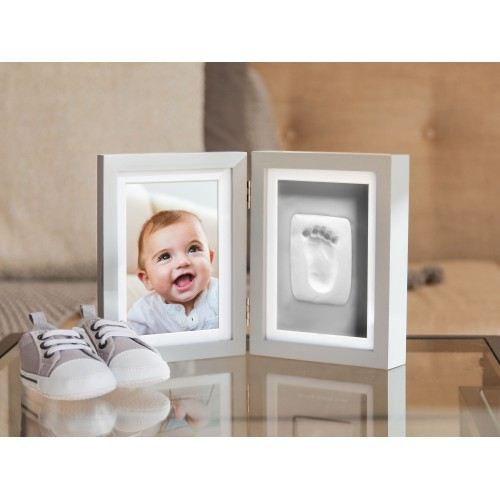 Pearhead - Kit rama foto dubla cu amprenta mulaj manuta sau piciorus - gri [6]