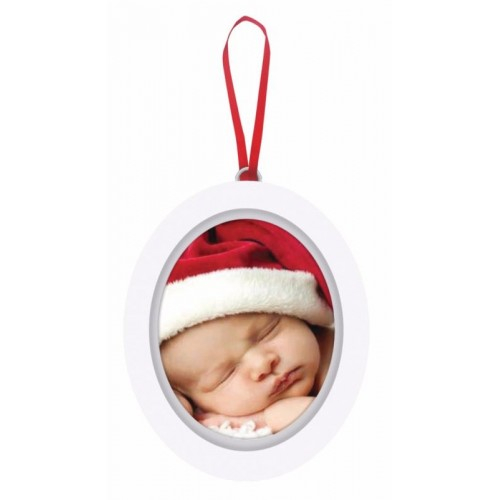Pearhead - Kit rama foto ovala cu amprenta din cerneala Baby's First Christmas [3]