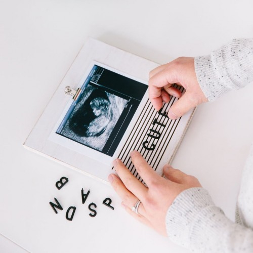 Rama foto ecografie cu litere pentru personalizare [6]