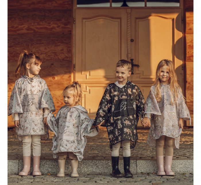 Pelerina de Ploaie pentru Copii, Poncho pentru ploaie 1,5-8 ani – Happy Bear dark [6]