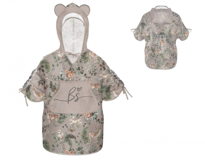 Pelerina de Ploaie pentru Copii, Poncho pentru ploaie 1,5-8 ani – Animals Garden Light [3]