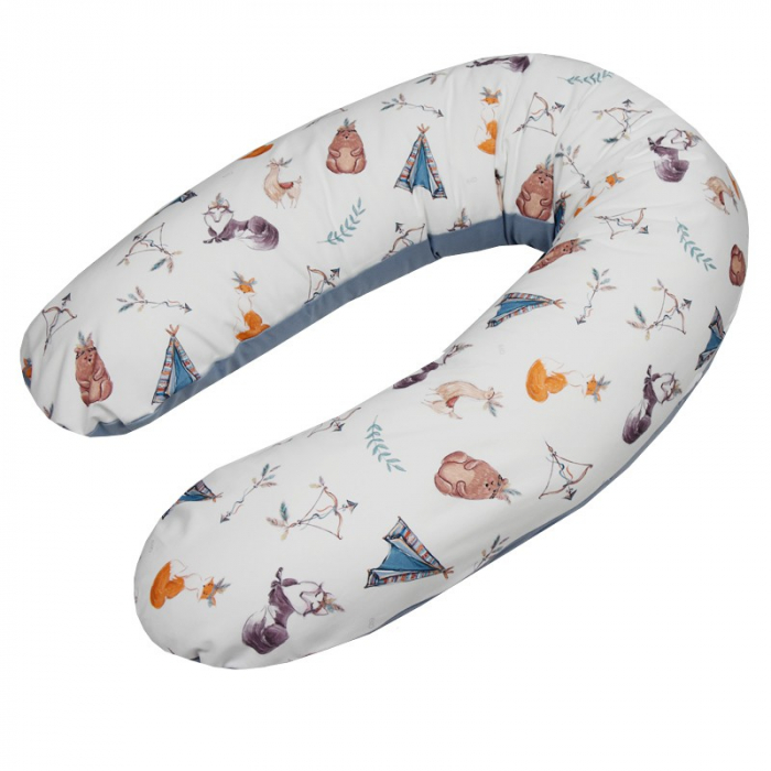 Perna De Alaptat Cu Husa Bumbac Si Umplutura Fibre De Silicon, EKO, 180cm - Indian [3]