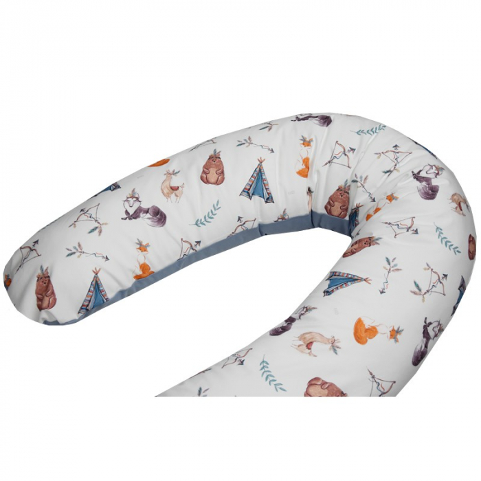 Perna De Alaptat Cu Husa Bumbac Si Umplutura Fibre De Silicon, EKO, 180cm - Indian [2]