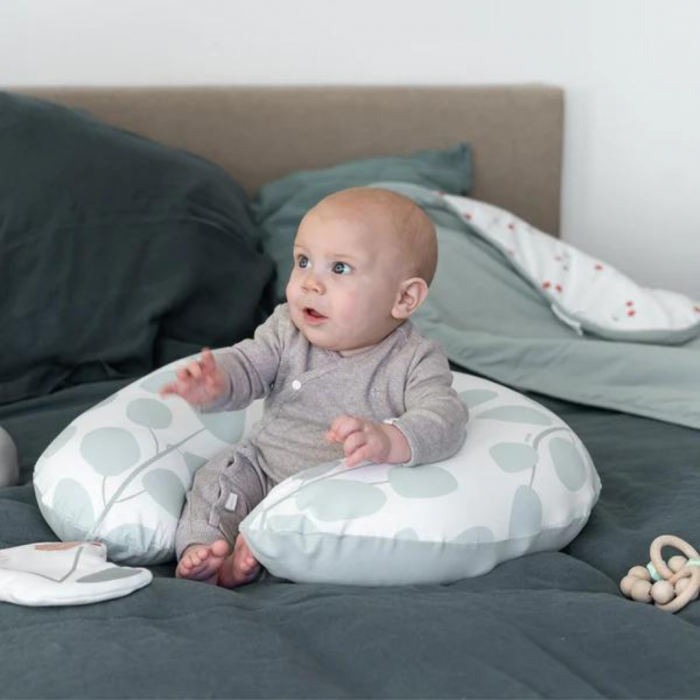 Perna pentru alaptat 2 in 1 Softy Leaves Aqua Green [6]