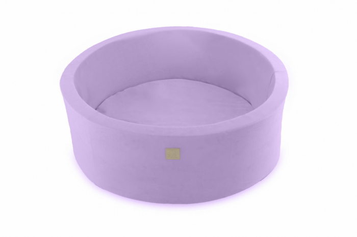 Piscina uscata cu 250 de bile (Alb Perlat, Alb, Lila) Lavanda, 90x40 cm, Catifea Lila [5]