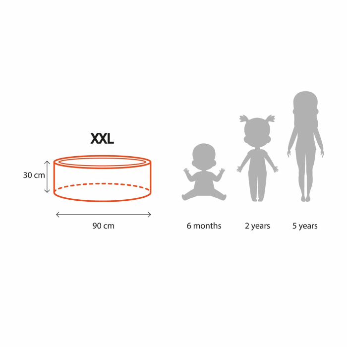 Piscina uscata cu 250 de bile (Alb, Transparent, Alb perlat) MeowBaby®, Angel, 90x30 cm, Catifea Ecru [4]