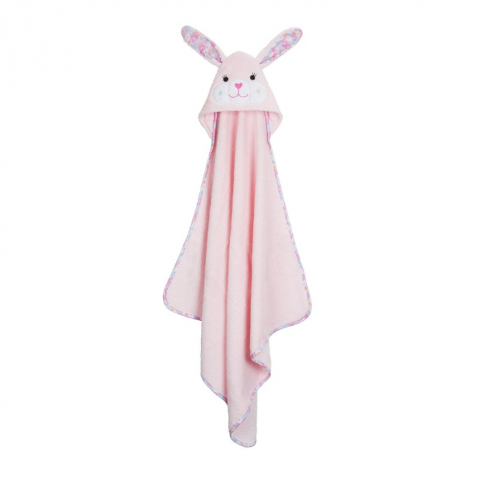 Prosop de baie cu gluga, Zoocchini, 76x76cm, Happy Bunny [2]