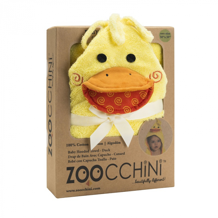 Prosop de baie cu gluga, Zoocchini, 76x76cm, Happy Duck [2]