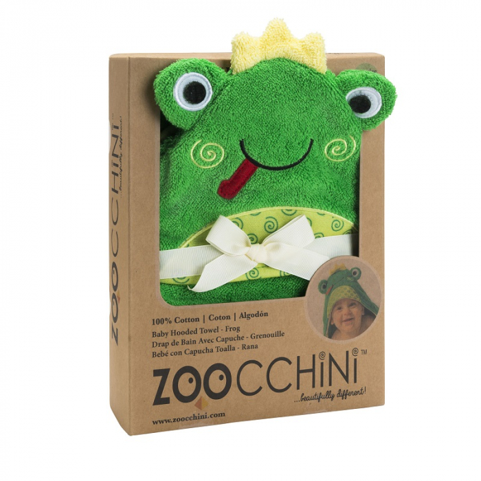 Prosop de baie cu gluga, Zoocchini, 76x76cm, Happy Frog [2]