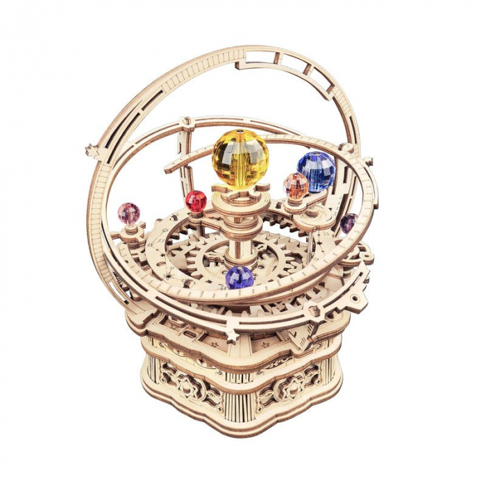 Puzzle 3D cutiuta muzicala, Noapte Instelata, ROKR, Lemn, 101 piese, AMK51 [1]