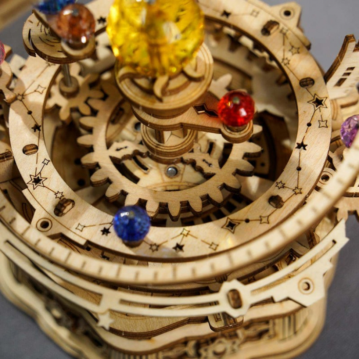 Puzzle 3D cutiuta muzicala, Noapte Instelata, ROKR, Lemn, 101 piese, AMK51 [3]