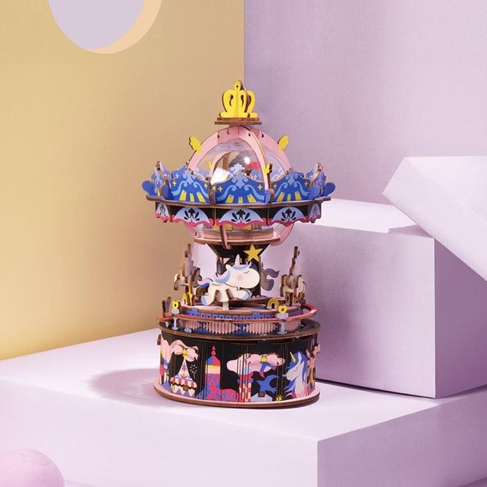 Puzzle 3D Cutiuta muzicala Noaptea Instelata, RoLIfe, Lemn, 174 Piese, AM44 [2]