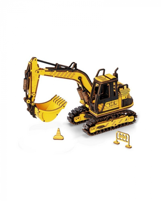 PUZZLE 3D, DE LEMN, EXCAVATOR, ROKR, 395 PIESE [2]
