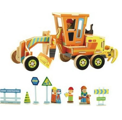 Puzzle 3D Masina de turnat asfalt, Robotime, Lemn, 48 piese, VE210 [2]