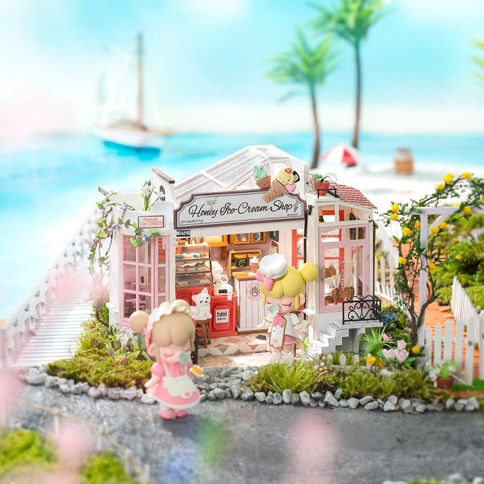 Puzzle 3D Minicasuta Honey Ice-cream Shop, RoLife, 70 piese, DG148 [2]