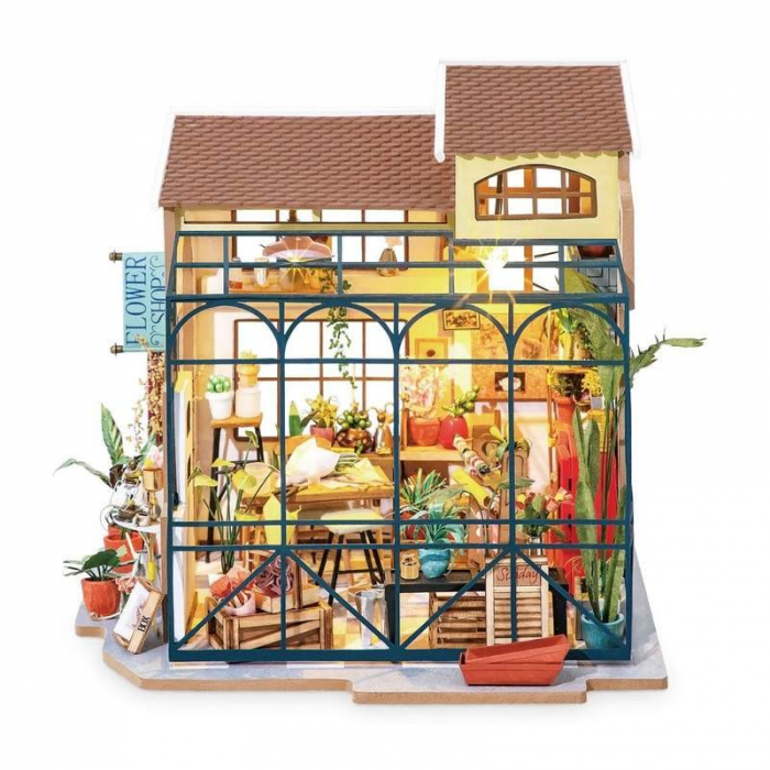 Puzzle 3D Minicasuta verde Floraria Emily, RoLife, DG145 [2]