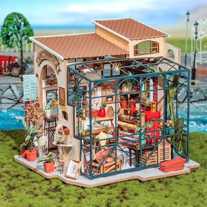 Puzzle 3D Minicasuta verde Floraria Emily, RoLife, DG145 [3]