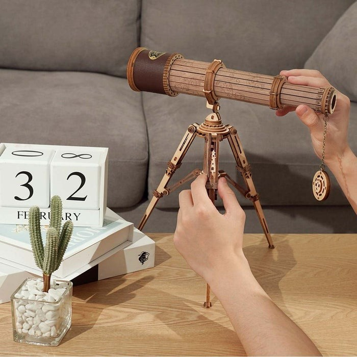 Puzzle 3D Telescopul monocular, ROKR, Lemn, 314 Piese, ST004 [3]