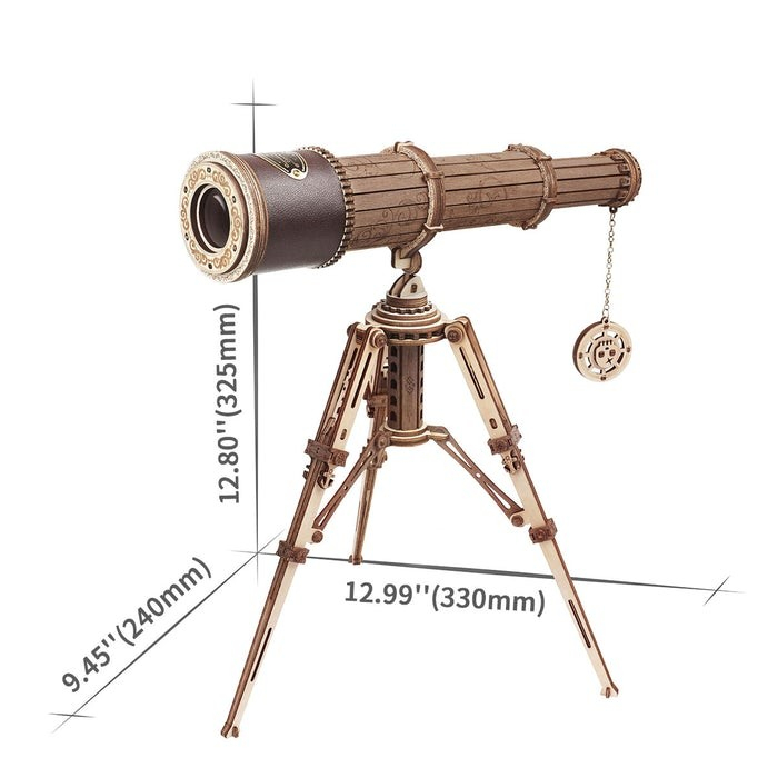 Puzzle 3D Telescopul monocular, ROKR, Lemn, 314 Piese, ST004 [2]
