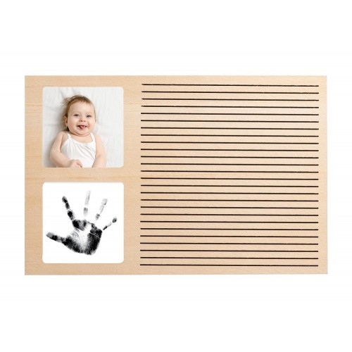 Rama foto cu amprenta si litere pentru personalizare pentru bebelusi [8]