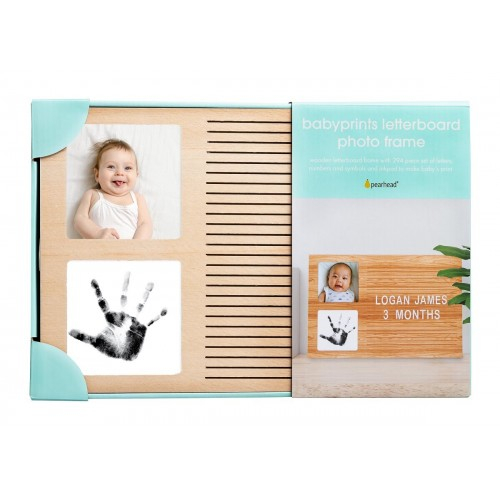 Rama foto cu amprenta si litere pentru personalizare pentru bebelusi [7]