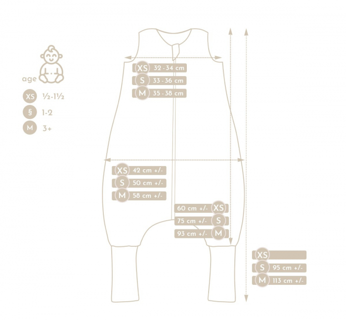 Sac de dormit cu picioare, bumbac muselina 0.5 Tog, Glacier Gri, M, 3 ani+ [5]
