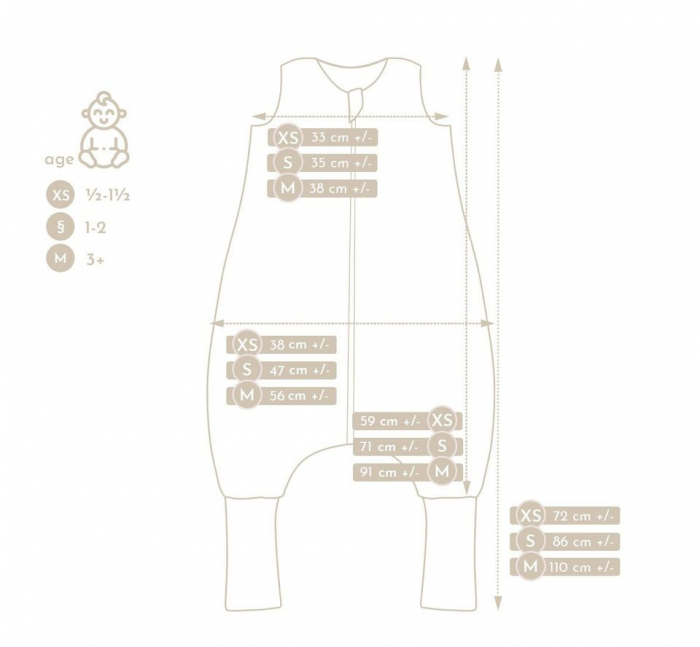 Sac de dormit cu picioare, bumbac muselina 0.5 Tog, Light Boho, XS, 6-18 luni [2]