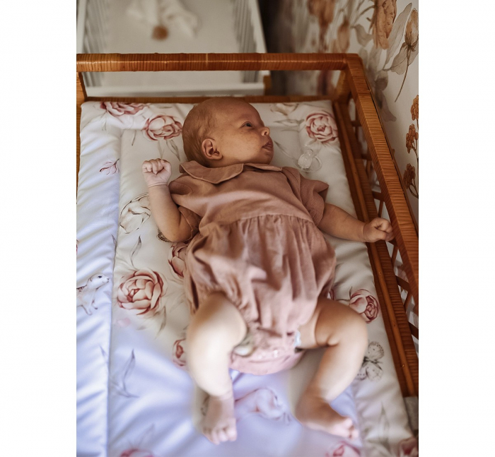 Saltea pentru masa de infasat bebe, impermeabila, fata dubla, Boho by BabySteps [4]
