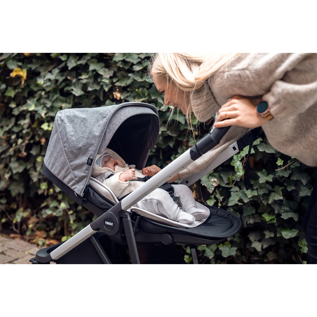 Saltea pentru nou-nascuti, Thule, Newborn Inlay, Gri [4]
