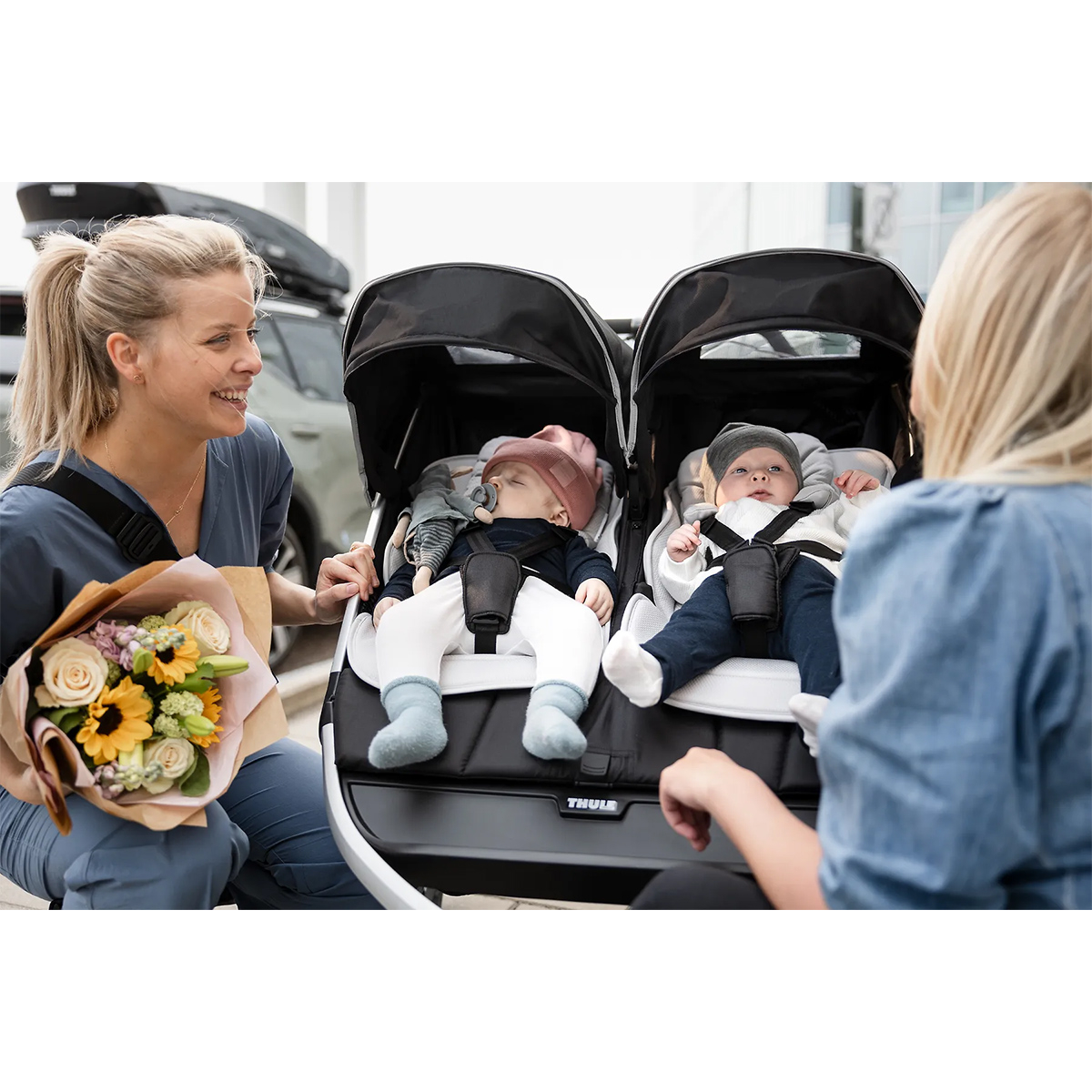 Saltea pentru nou-nascuti, Thule, Newborn Inlay, Gri [5]