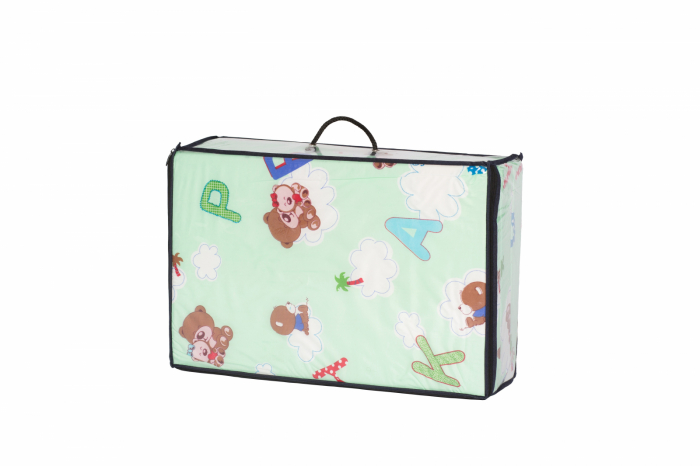 Saltea pliabila din spuma, cu husa detasabila din bumbac imprimat si geanta de transport 120 x 60 x 6 cm [5]