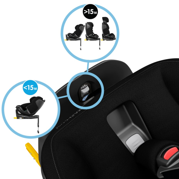 Scaun Auto  Maxi-Cosi  I-Size EMERALD 360 PRO de la nastere la 12 ani Authentic Black [15]