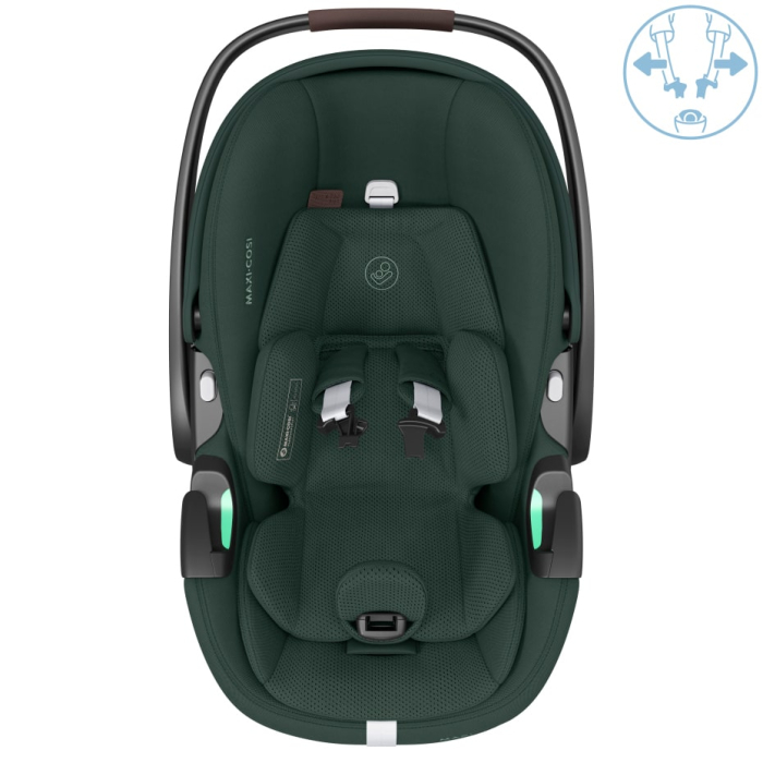 Scaun Auto tip Scoica I-Size Maxi-Cosi PEBBLE 360 PRO2 Twillic Green de la nastere la 15 luni [22]