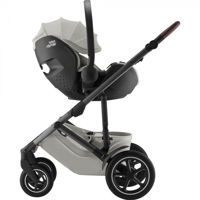 Scaun auto tip scoică pentru copii Britax Römer, reclinabil, 0-15 luni, 40-85 cm, 0-13 kg, BABY-SAFE PRO Linen Grey [7]